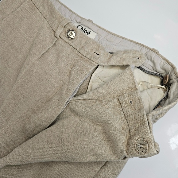 CHLOE Linen Pants Wide Leg Women’s Size S Small (T34) - Picture 7 of 13